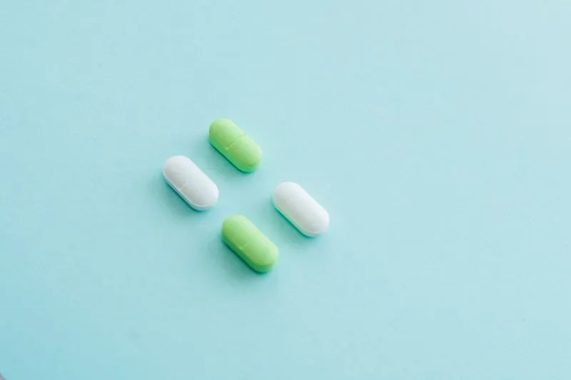 four pills lined up