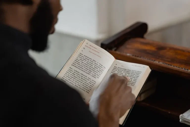 man reading bible