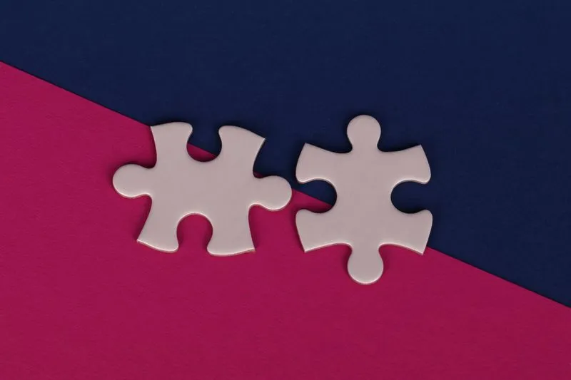 two puzzle pieces