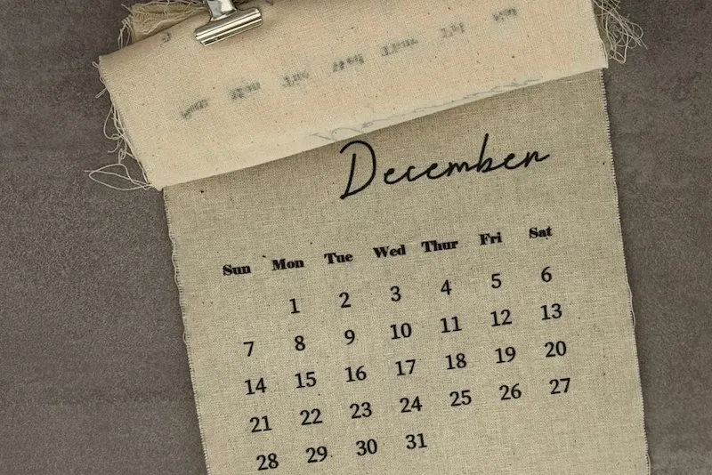calendar open on december