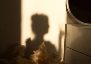 shadow of person on wall