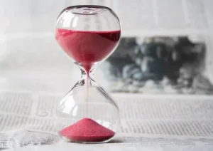 sand moving through timer