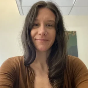 bonnie rudder in office smiling at the camera