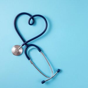 stethoscope bend into heart shape